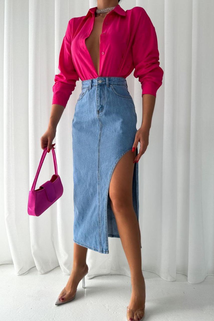 დენიმი, ჯინსი Women's Denim Skirt TOP SECRET 13066-02.jpeg