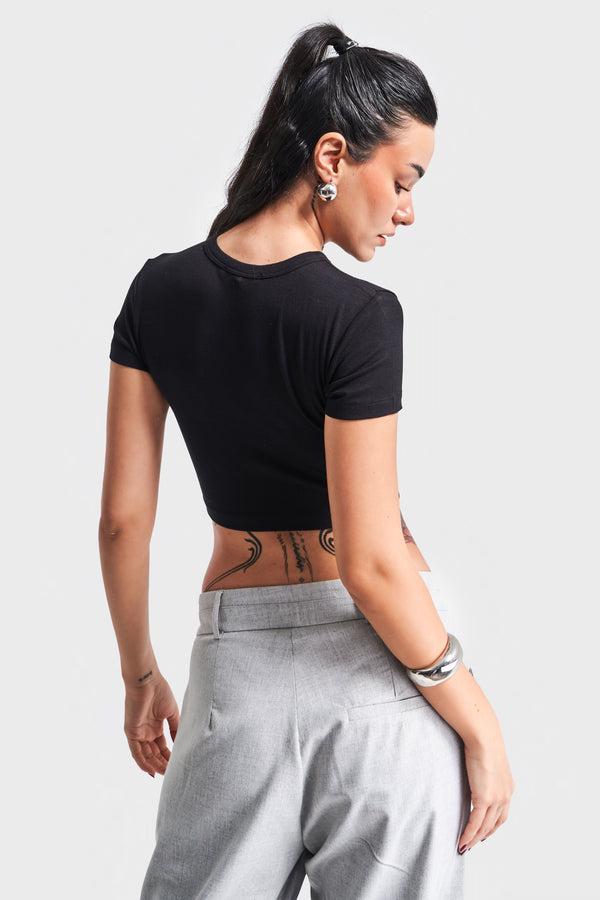 მაისური, ტოპი Women's T-Shirt IT'S BASIC 2kadin-siyah-renk-s5-super-esnek-kumas-crop-fit-top-20233.jpg