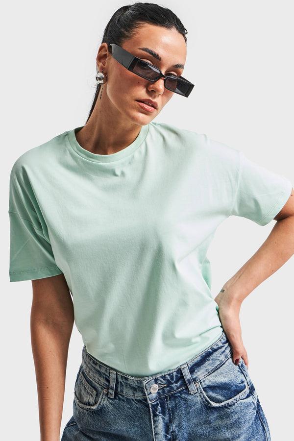 მაისური, ტოპი Women's T-Shirt IT'S BASIC kadin-mint-yesili-renk-s5-bisiklet-yaka-basic-t-shirt-20293.jpg