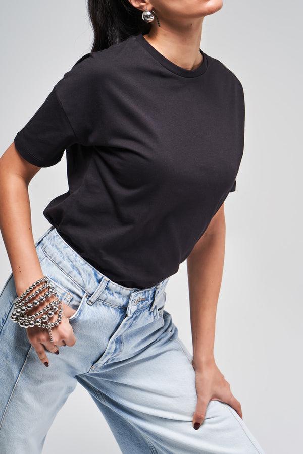მაისური, ტოპი Women's T-Shirt IT'S BASIC 1kadin-siyah-renk-s5-bisiklet-yaka-basic-t-shirt-20273.jpg