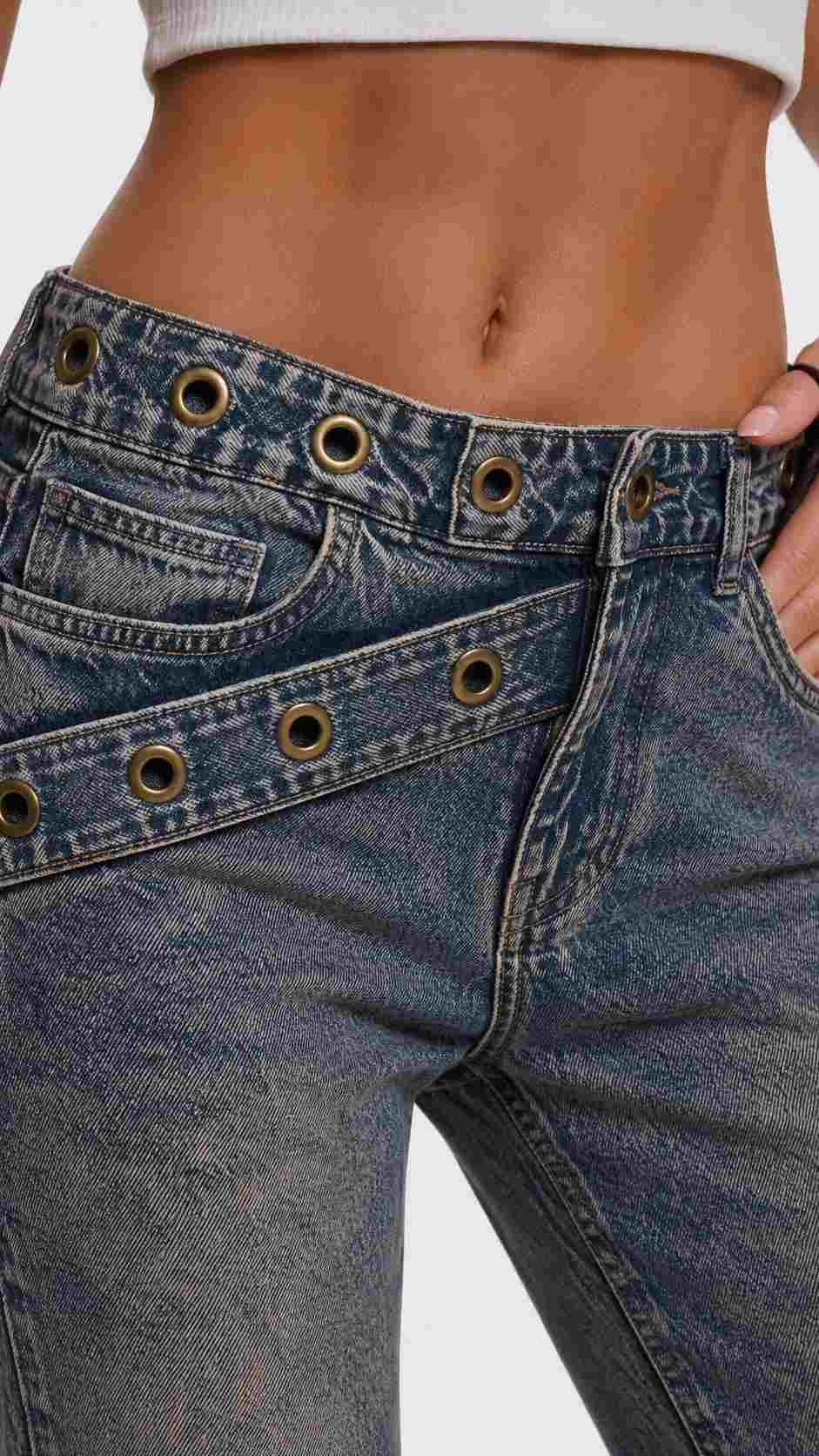 დენიმი, ჯინსი Women's Denim Jeans Flare Fit IT'S BASIC 4image353.jpg