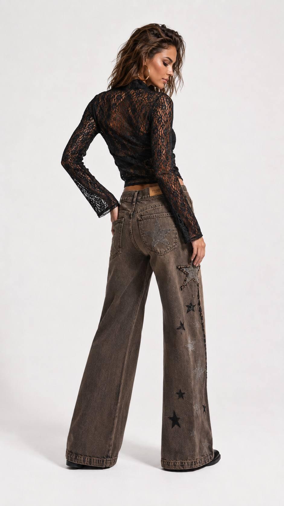 დენიმი, ჯინსი Women's Denim Jeans Palazzo Fit IT'S BASIC 4image332.jpg