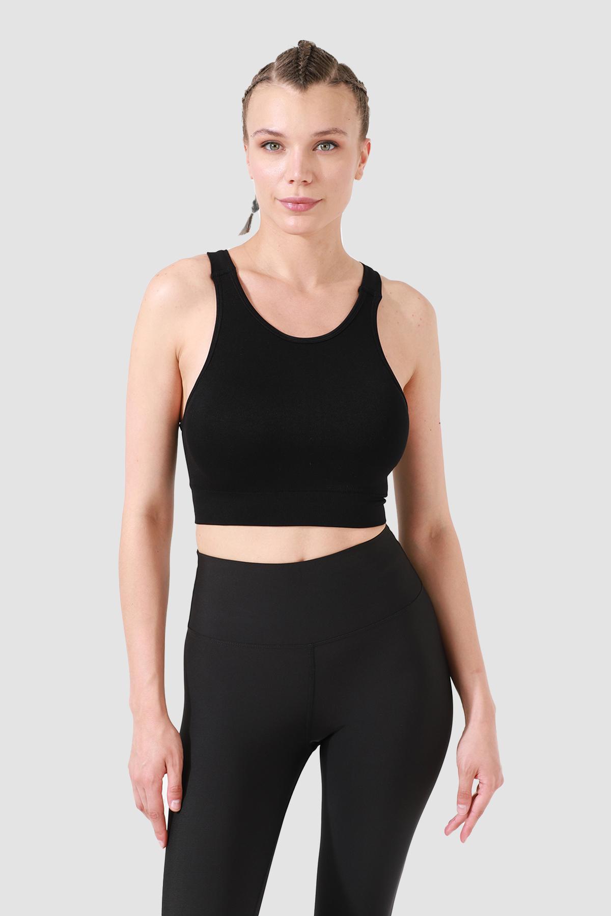 ფიტნეს ტანსაცმელი Women's Bra  Athletic SUPERSTACY 534x801_monicaseamlessblacksportsbustier3207-06-spor-bra-superstacy-1498030-12-B.jpg