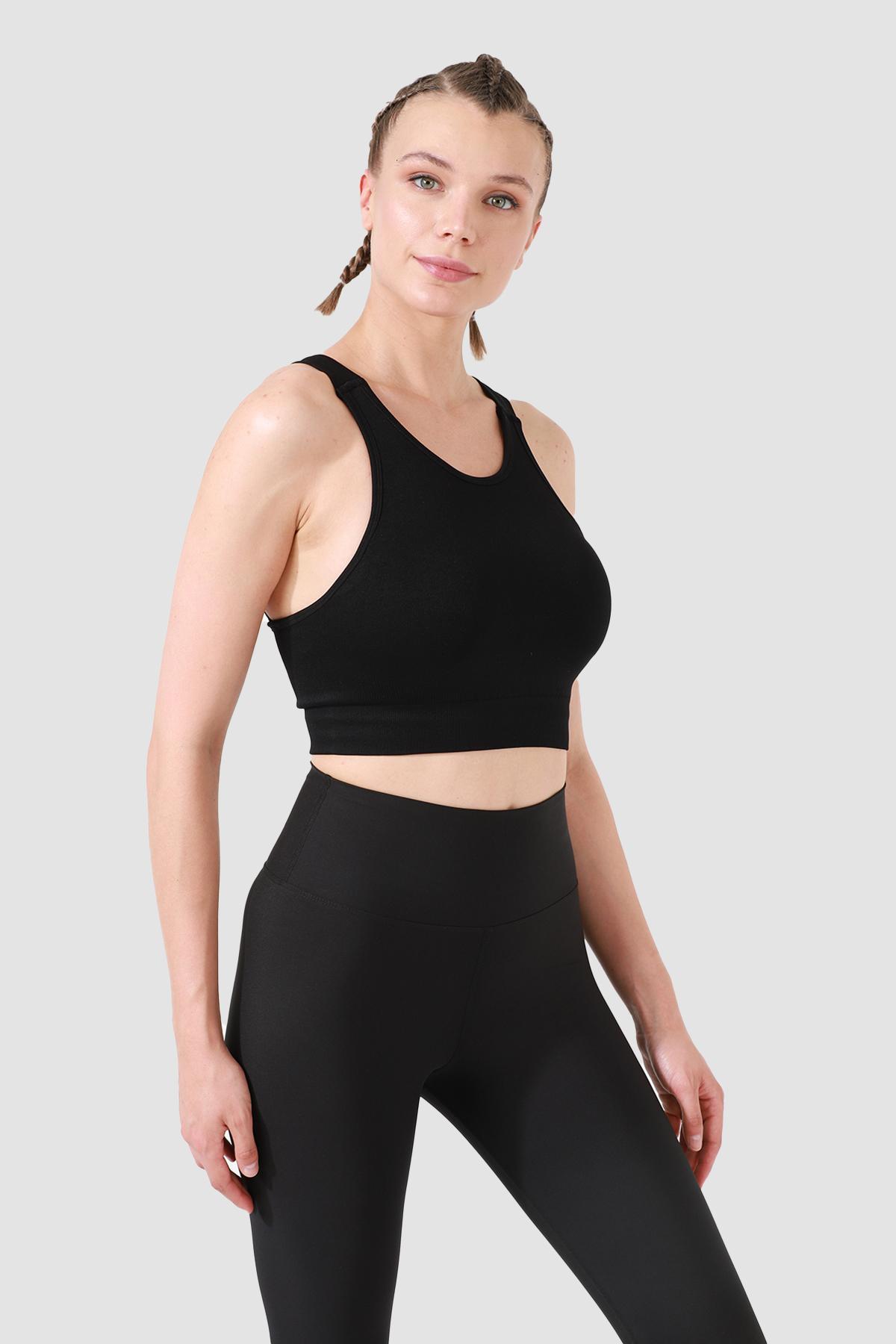 ფიტნეს ტანსაცმელი Women's Bra  Athletic SUPERSTACY 534x801_monicaseamlessblacksportsbustier3207-06-spor-bra-superstacy-1498031-12-B.jpg