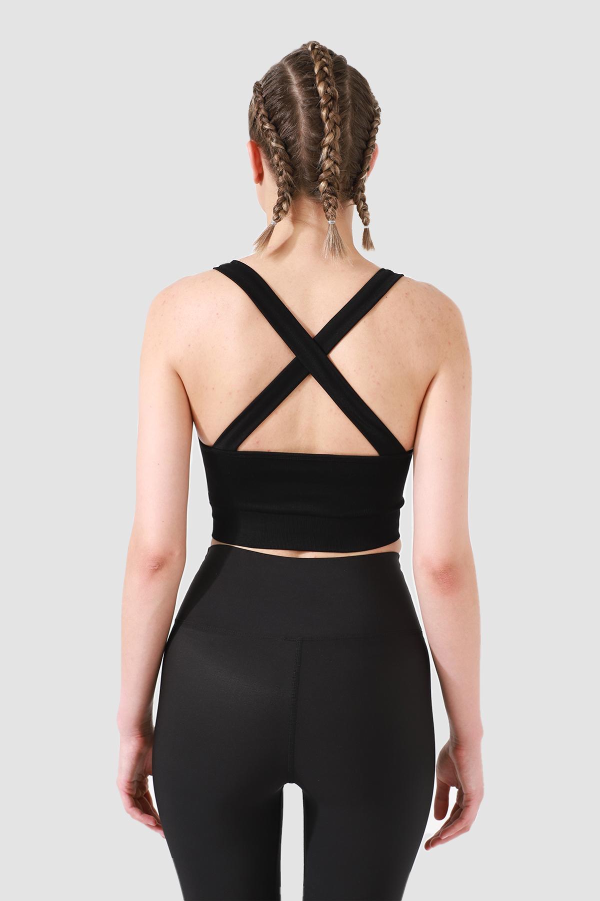 ფიტნეს ტანსაცმელი Women's Bra  Athletic SUPERSTACY 534x801_monicaseamlessblacksportsbustier3207-06-spor-bra-superstacy-1498032-12-B.jpg