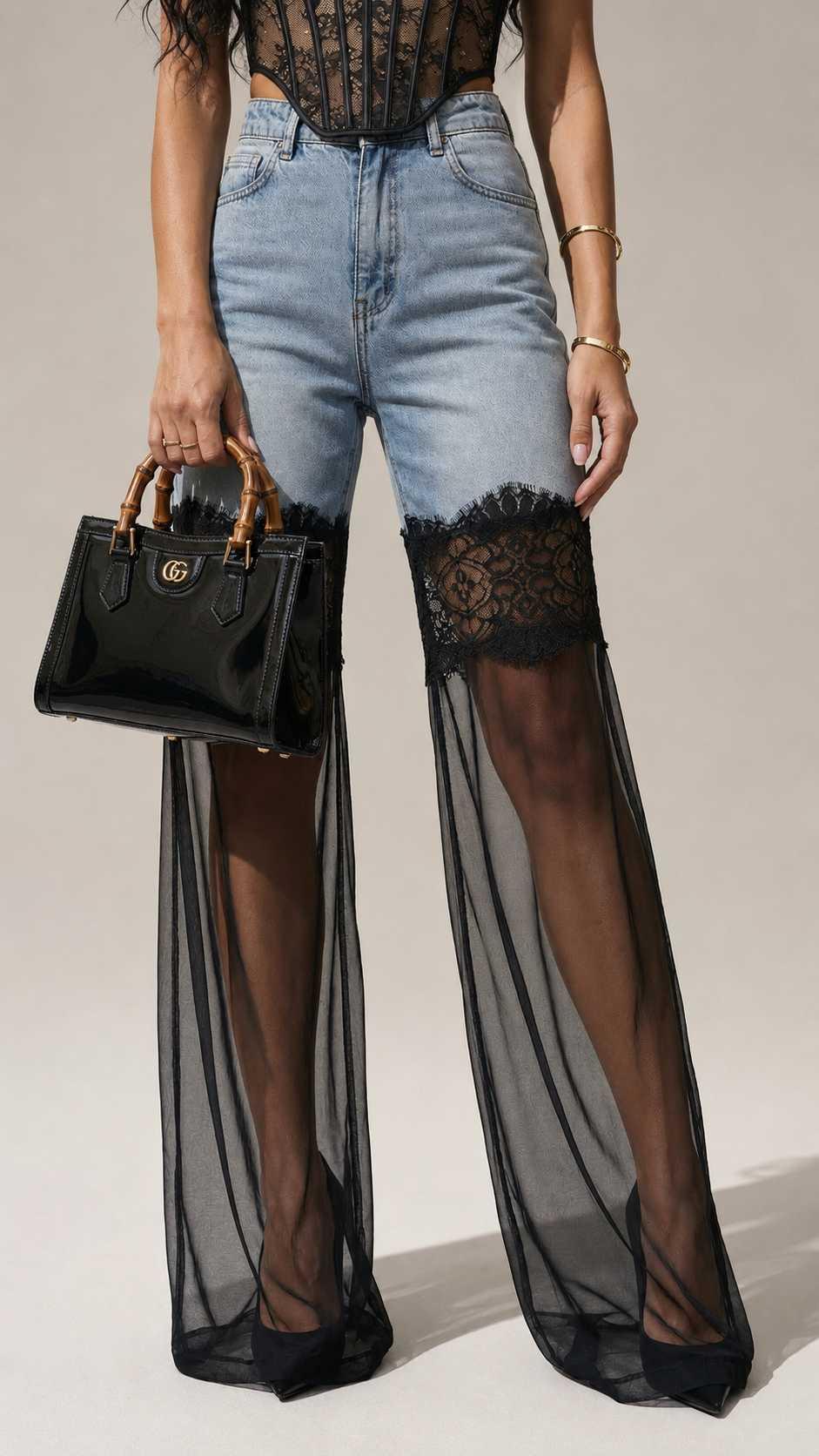 დენიმი, ჯინსი Women's Denim Jeans Wide Leg IT'S BASIC 24image324.jpg