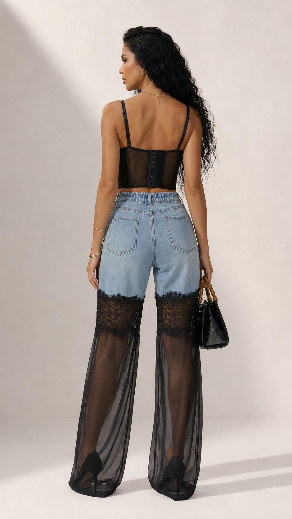 დენიმი, ჯინსი Women's Denim Jeans Wide Leg IT'S BASIC 32image322.jpg
