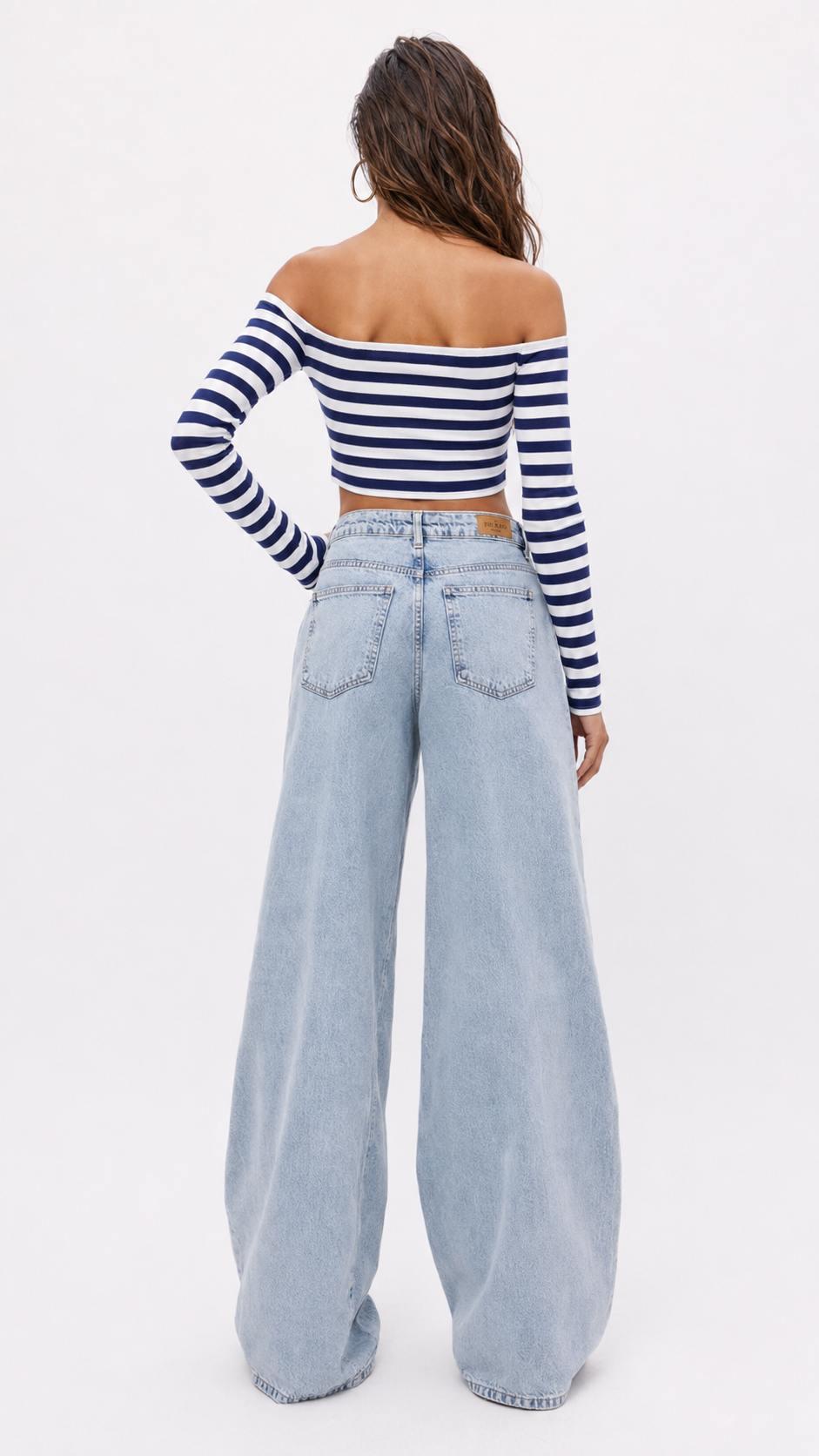 დენიმი, ჯინსი Women's Denim Jeans Palazzo Fit IT'S BASIC 2image076.jpg