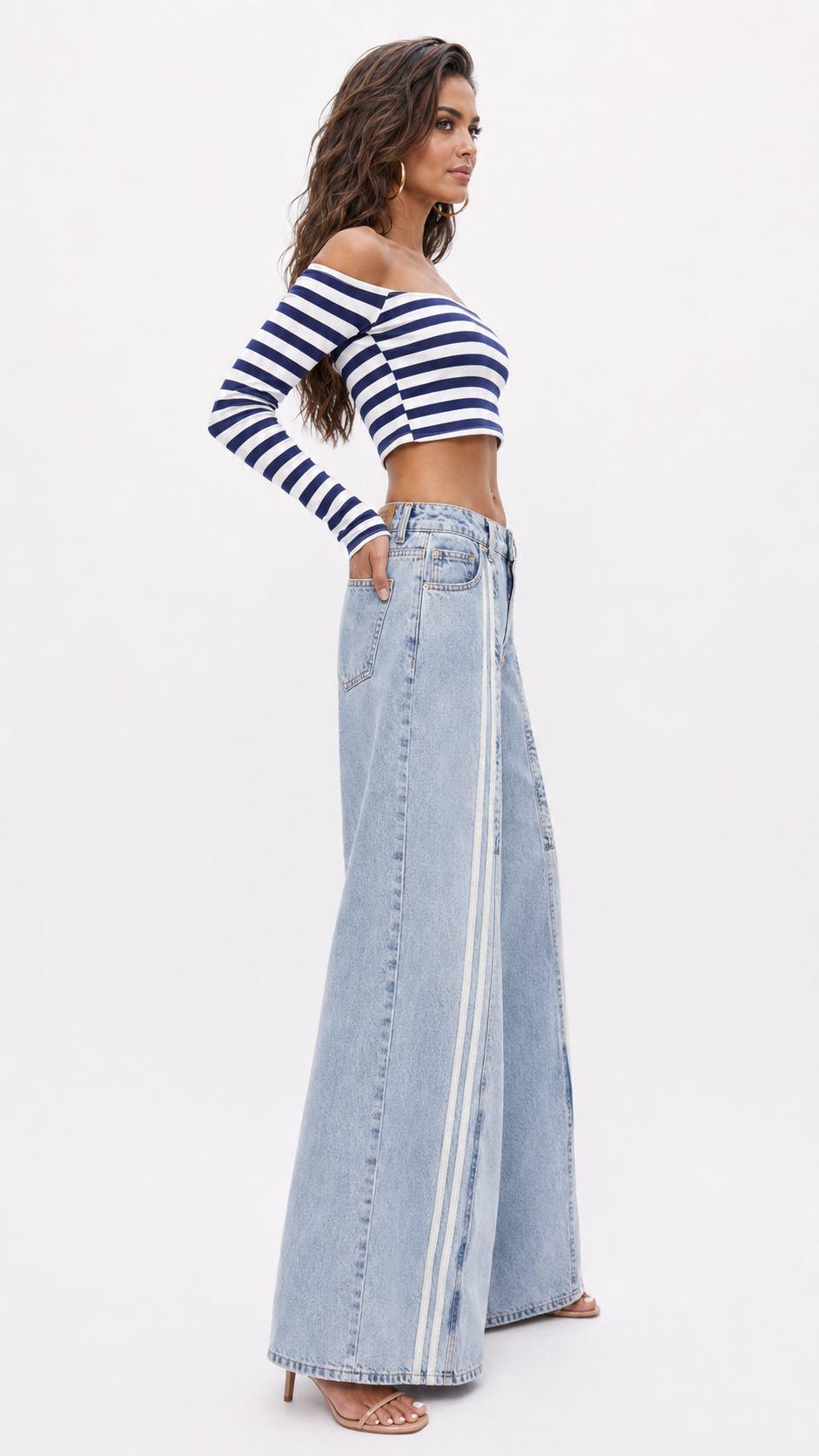 დენიმი, ჯინსი Women's Denim Jeans Palazzo Fit IT'S BASIC 4image075.jpg