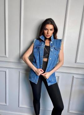Women's Denim Vest CHAMUR NATIONAL