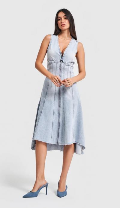 Women's Denim Dress IT'S BASIC 1kadin-snow-kot-rengi-fermuarli-can-form-denim-elbise-15169.jpg