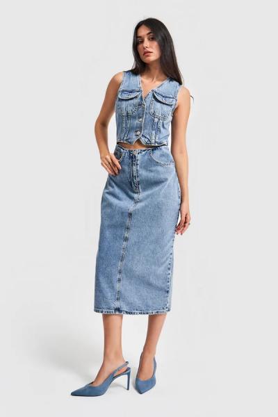 Women's Denim Dress IT'S BASIC 1kadin-snow-kot-rengi-yirtmac-detayli-denim-elbise-15173.jpg
