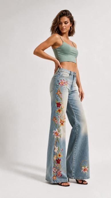 Women's Denim Jeans Flare Fit IT'S BASIC  Photo 2