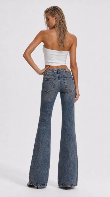 Women's Denim Jeans Flare Fit IT'S BASIC Photo 2