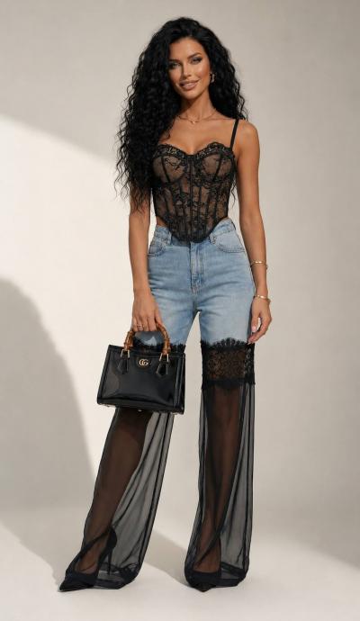 Women's Denim Jeans Wide Leg IT'S BASIC 11image323.jpg