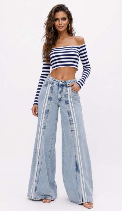Women's Denim Jeans Palazzo Fit IT'S BASIC 1image074.jpg