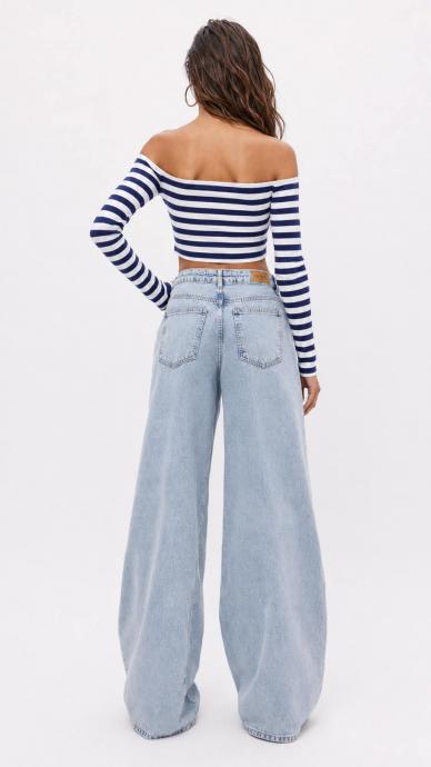 Women's Denim Jeans Palazzo Fit IT'S BASIC Photo 2